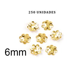 Calotas de Metal Color Dorado 6mm